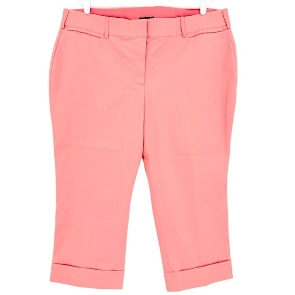 Lane Bryant Pants - Lane Bryant Women's The Lena Stretch Curvy Coral Cropped Pants Plus Size 22 NWOT